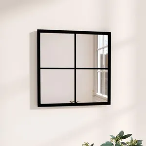 Comparateur de prix : vidaXL Miroir mural Noir 40x40 cm métal