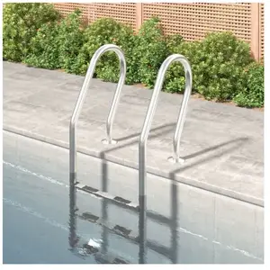 vidaXL Échelle de piscine 54x38x158 cm acier inoxydable 304 pas cher