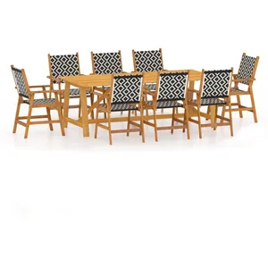 vidaXL Ensemble de salle à manger de jardin 9 pcs Bois d'acacia solide pas cher