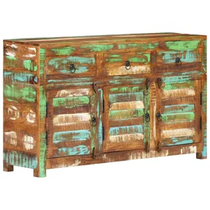 vidaXL Buffet 110x30x65 cm Bois massif de récupération