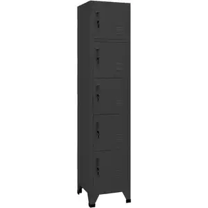 vidaXL Armoire à casiers Anthracite 38x40x180 cm Acier pas cher