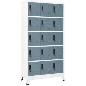 Comparateur de prix : vidaXL Armoire à casiers Gris clair et gris foncé 90x40x180 cm Acier