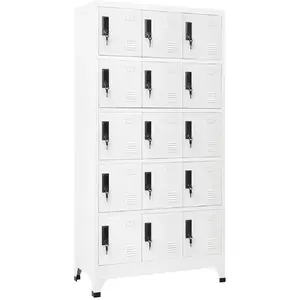 Comparateur de prix : vidaXL Armoire à casiers Blanc 90x40x180 cm Acier