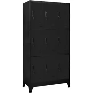 Comparateur de prix : vidaXL Armoire à casiers Noir 90x45x180 cm Acier