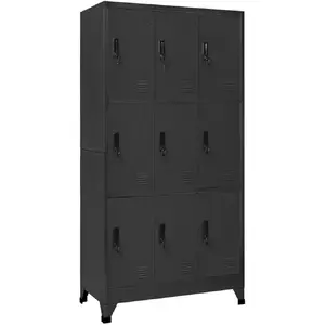 Comparateur de prix : vidaXL Armoire à casiers Anthracite 90x45x180 cm Acier