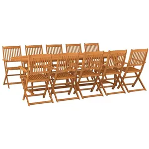 vidaXL Vidaxl Mobilier ¿¿ D?Ner De Jardin 11 Pcs Bois D'acacia Massif