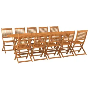 vidaXL Vidaxl Mobilier ¿¿ D?Ner De Jardin 11 Pcs Bois D'acacia Massif