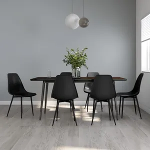 Comparateur de prix : vidaXL Chaises à manger lot de 6 noir PP