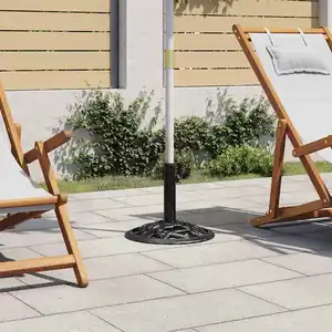 Comparateur de prix : vidaXL Socle de parasol Noir 40x40x32 cm Fonte