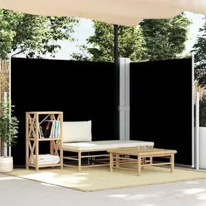 Comparateur de prix : vidaXL Auvent latéral rétractable Noir 180x600 cm