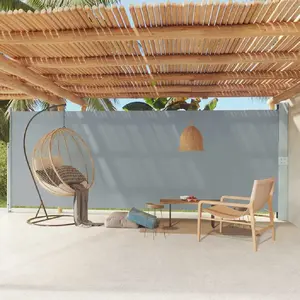 Comparateur de prix : vidaXL Auvent latéral rétractable de patio 200x600 cm Gris