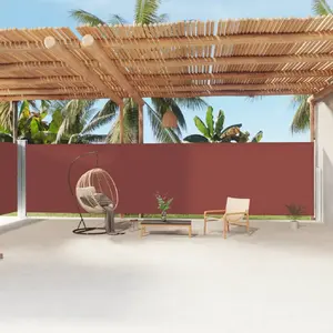 Comparateur de prix : vidaXL Auvent latéral rétractable Marron 200x1200 cm