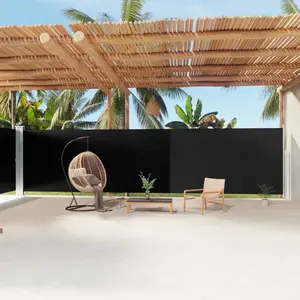 Comparateur de prix : vidaXL Auvent latéral rétractable Noir 200x1200 cm