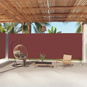 Comparateur de prix : vidaXL Auvent latéral rétractable Marron 220x1000 cm