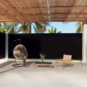 Comparateur de prix : vidaXL Auvent latéral rétractable Noir 220x1000 cm