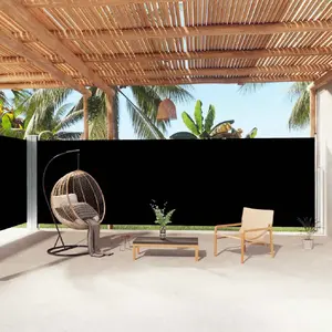 Comparateur de prix : vidaXL Auvent latéral rétractable Noir 200x1000 cm