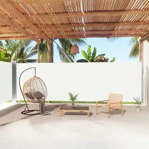 Comparateur de prix : vidaXL Auvent latéral rétractable Crème 200x1000 cm