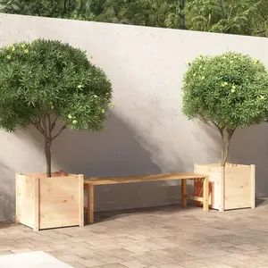 vidaXL Jardinières d'extérieur 2 pcs 50x50x50 cm bois de pin massifVendu parvidaxl