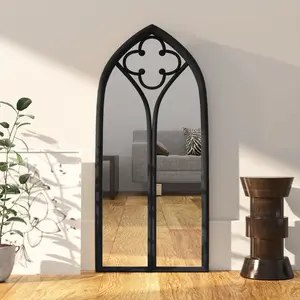 Comparateur de prix : vidaXL Miroir Noir 100x45 cm Fer pour utilisation à l'intérieur