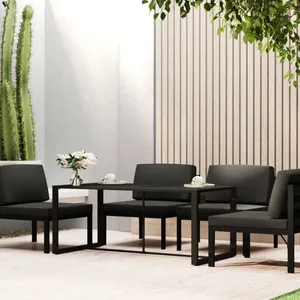 Comparateur de prix : vidaXL Table à dîner d'extérieur Anthracite 120x60x66 cm Aluminium