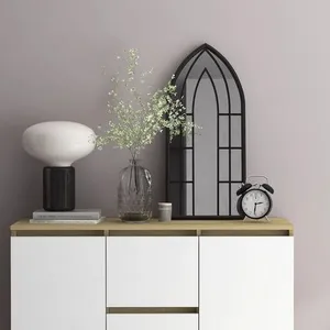 Comparateur de prix : vidaXL Miroir Noir 70x30 cm Fer pour utilisation à l'intérieur