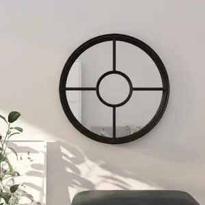 vidaXL Miroir Noir 40x4 cm Fer pour utilisation à l'intérieur pas cher