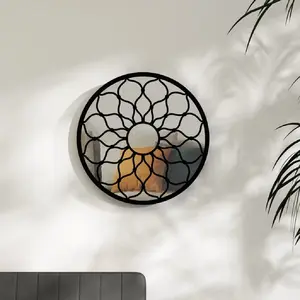 Comparateur de prix : vidaXL Miroir Noir 60x3 cm Fer pour utilisation à l'intérieur