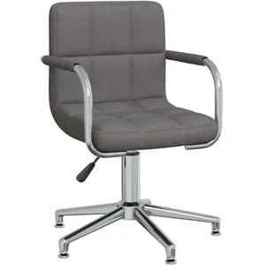 Comparateur de prix : vidaXL Vidaxl Chaise Pivotante De Salle À Manger Gris Foncé Tissu