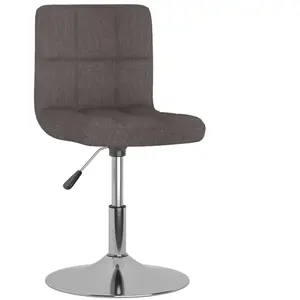 vidaXL Chaise pivotante de salle à manger Taupe Tissu pas cher