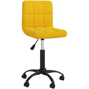 Comparateur de prix : vidaXL Chaise pivotante de salle à manger Jaune moutarde Velours
