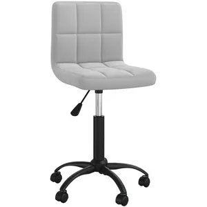 Comparateur de prix : vidaXL Chaise pivotante de salle à manger, Gris clair, Velours