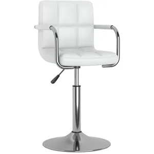 vidaXL Chaise de salle à manger Blanc Similicuir pas cher