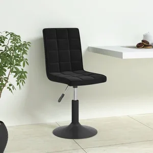 vidaXL Chaises pivotantes à manger lot de 4 noir velours pas cher