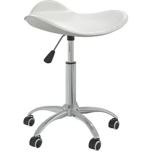 Comparateur de prix : vidaXL Chaise pivotante de salle à manger Blanc Similicuir