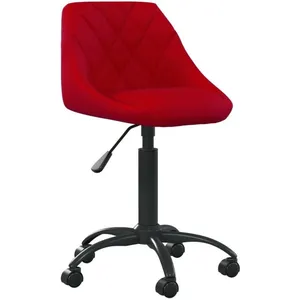 VIDAXL Chaise de bureau Rouge bordeaux Velours pas cher