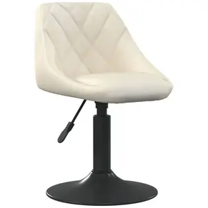 VIDAXL Chaise de salle à manger Crème Velours pas cher
