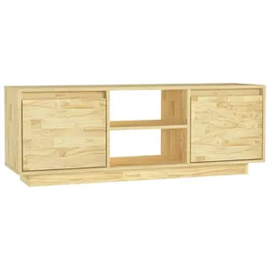 vidaXL Meuble TV 110x30x40 cm bois de pin massif pas cher