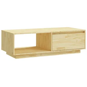 vidaXL Table basse 110x50x33,5 cm bois de pin massif pas cher