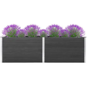 Comparateur de prix : vidaXL Lit surélevé de jardin 200x50x91 cm WPC Gris