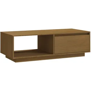 Comparateur de prix : vidaXL Table basse Marron miel 110x50x33,5 cm Bois de pin massif
