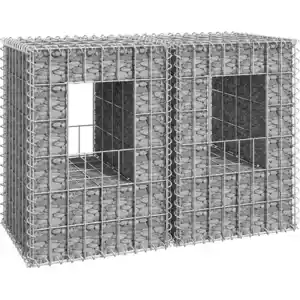 Comparateur de prix : vidaXL Poteaux à panier de gabion 2 pcs 40x40x60 cm Fer