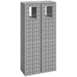Comparateur de prix : vidaXL Poteaux à panier de gabion 2 pcs 40x40x180 cm Fer