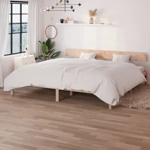 vidaXL Cadre de lit Bois de pin massif 200x200 cm pas cher