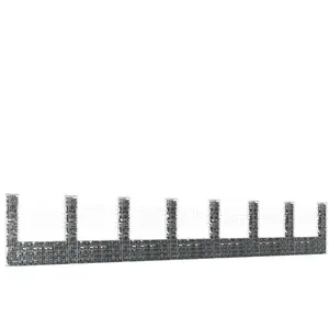 Comparateur de prix : vidaXL Panier de gabion en forme de U avec 8 poteaux Fer 860x20x150 cm