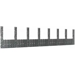 Comparateur de prix : vidaXL Panier de gabion en forme de U avec 8 poteaux Fer 860x20x200 cm