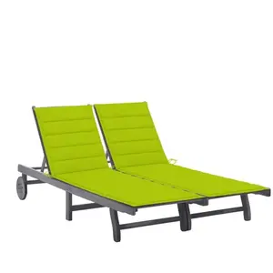 Comparateur de prix : vidaXL Chaise longue de jardin 2 places avec coussin Gris Acacia