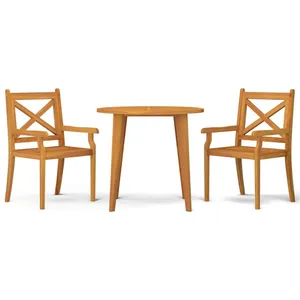vidaXL Ensemble à manger de jardin 3 pcs Bois d'acacia solide pas cher