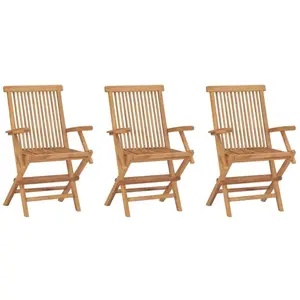 Comparateur de prix : vidaXL Chaises de jardin pliables 3 pcs Bois de teck massif
