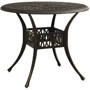 Comparateur de prix : vidaXL Table de jardin Bronze 90x90x74 cm Aluminium coulé