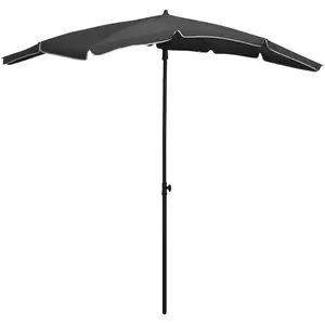 vidaXL Parasol de jardin avec mât 200x130 cm Anthracite